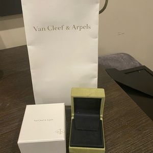 Van Clef & Arpels authentic bag and earrings box .